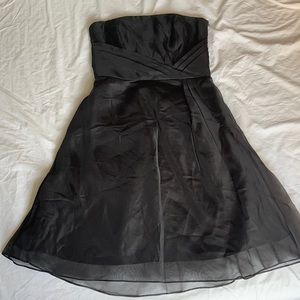 Strapless black dress